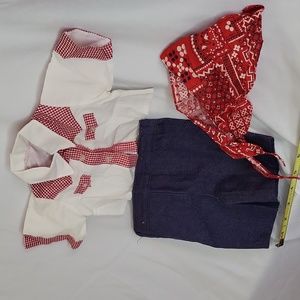 Snoopy Vintage Clothing Western Cowboy outfit 1968 fits 18" dog Plush